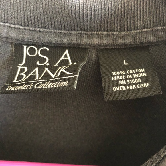 💜 Jos A Bank Gray Polo Shirt - Large - Picture 2 of 3